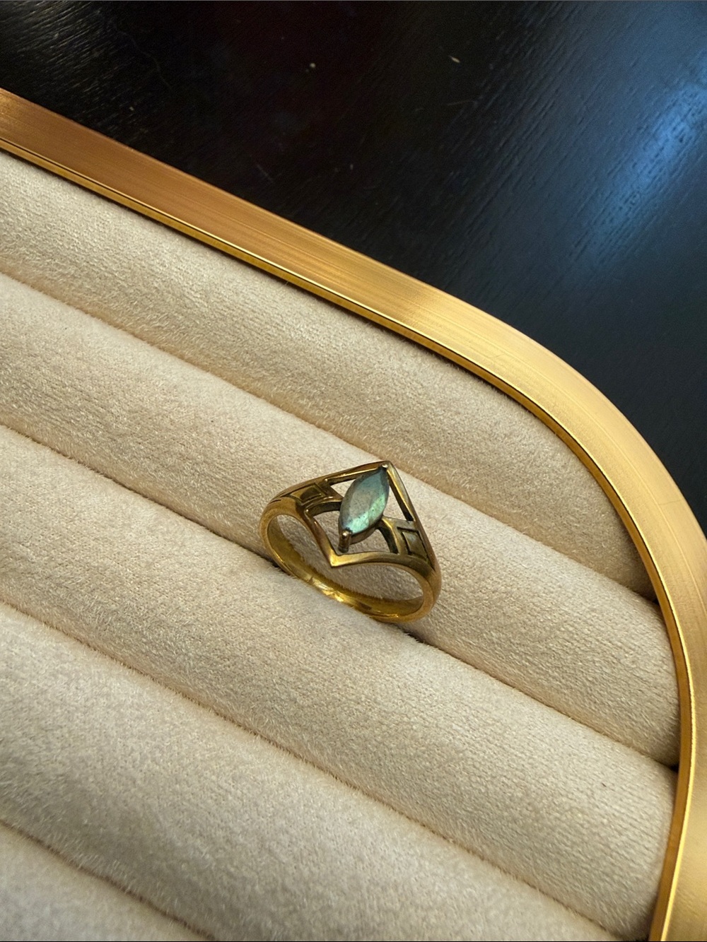 Brass Labradorite ring